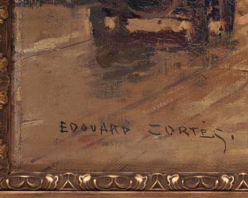 Edouard Cortes, "Porte Saint Denis et le Cafe Biard".