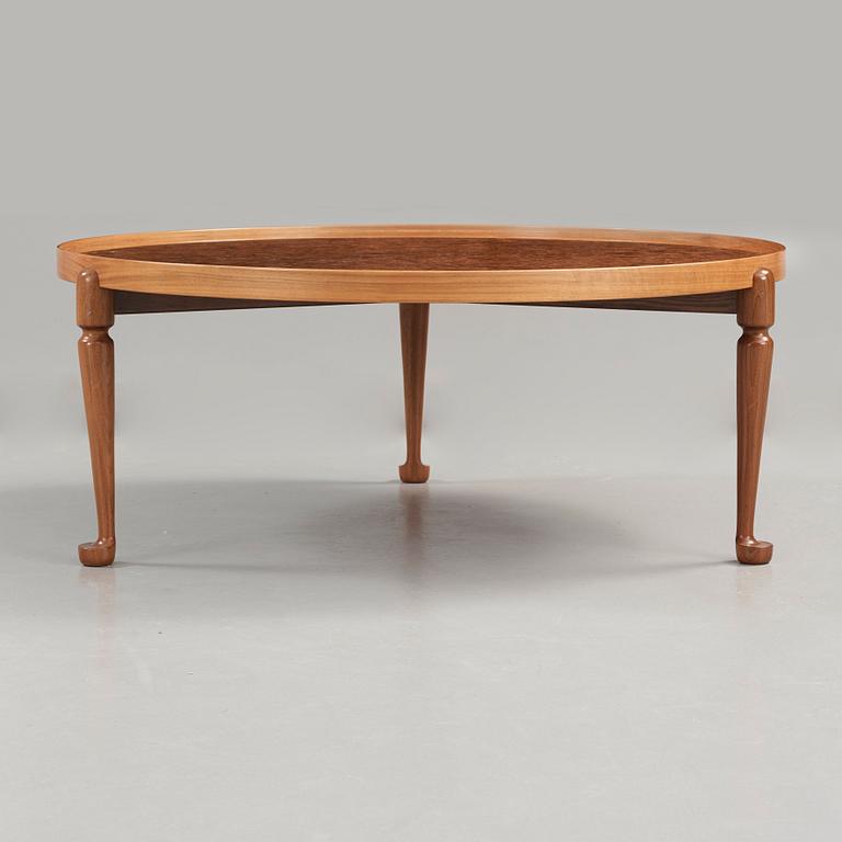 Josef Frank, a walnut and burrwood sofa table, Svenskt Tenn, model 2139, post 1985.