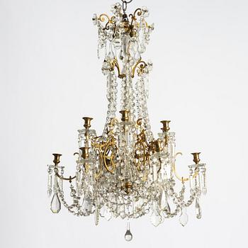 A chandelier, circa 1900.
