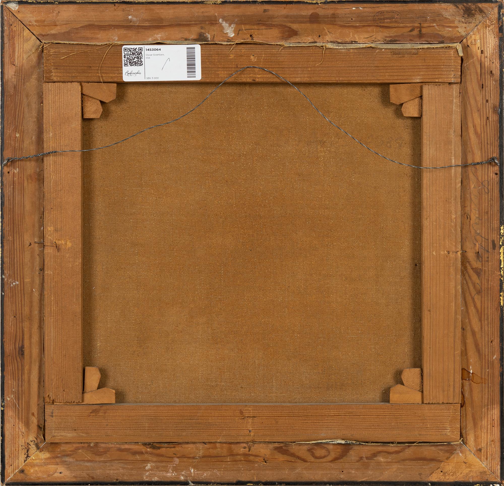 Oscar Sivertzen, oil on canvas, signed and dated -09.