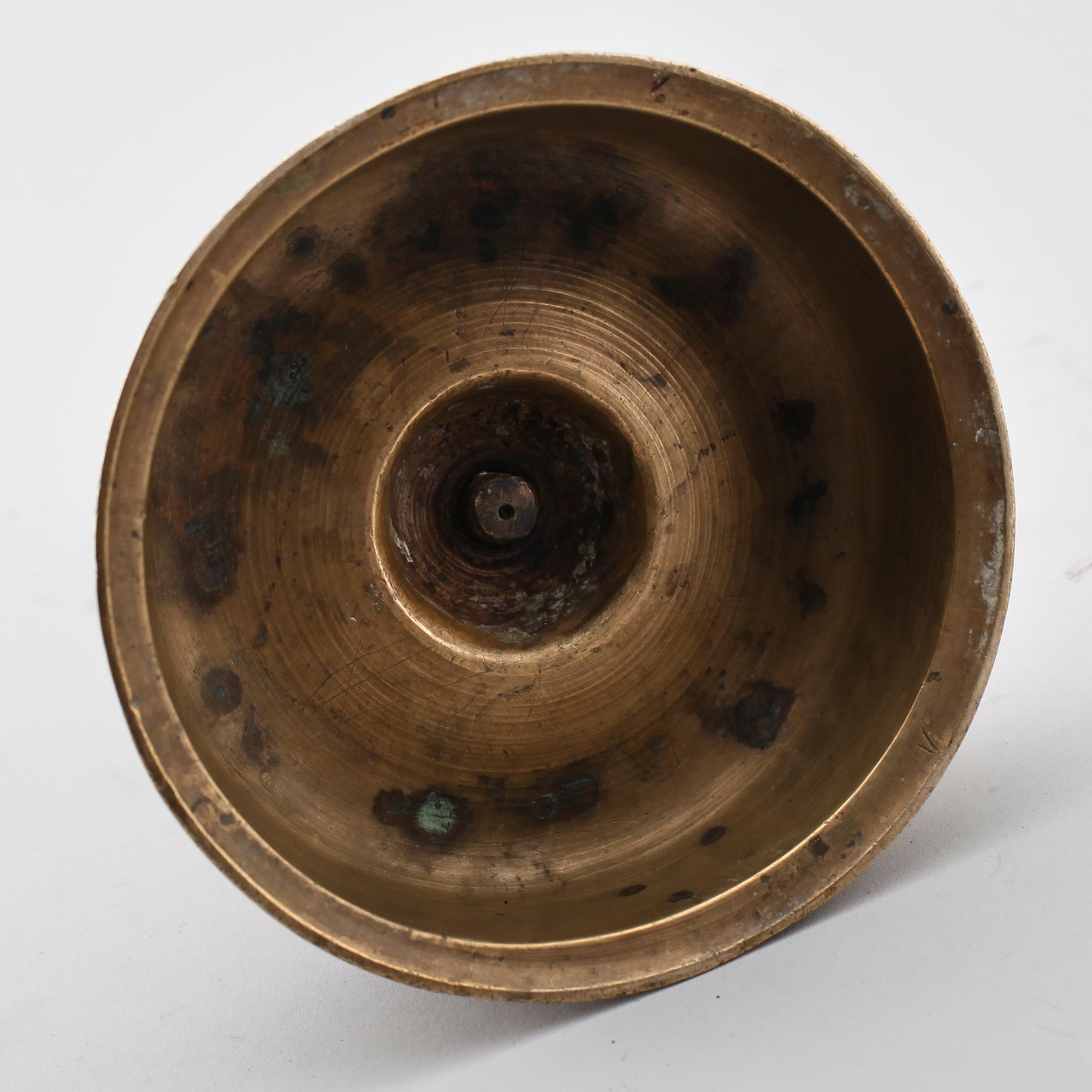 LJUSSTAKE, mässing, 1700-tal.
