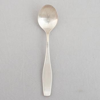 Sigurd Persson, twelve sterling silver mocha spoons, "Ultra", Nysilversmedjan Ruben Johansson, Lidköping 1959-1969.