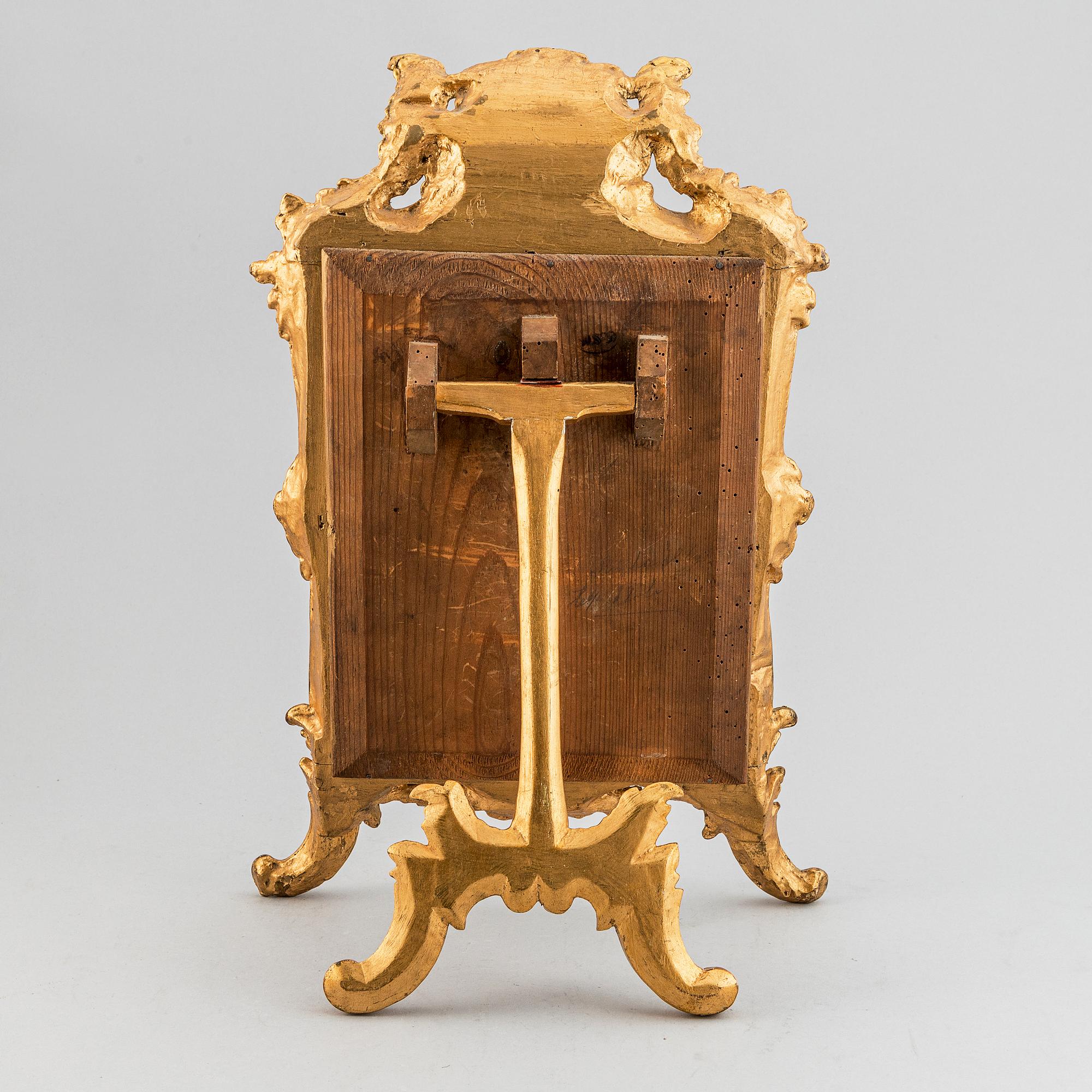 A Swedish Rococo dressing table mirror, second half of the 18th Century.