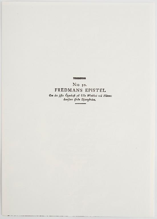 Peter Dahl, "Carl Michael Bellman: Fredmans Epistlar".