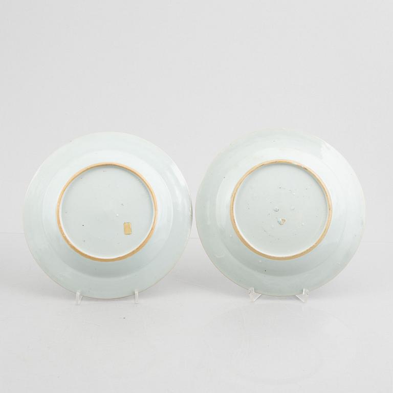 Eleven pieces of Chinese blue and white porcelain, Qing dynasty, 18th-19th century.