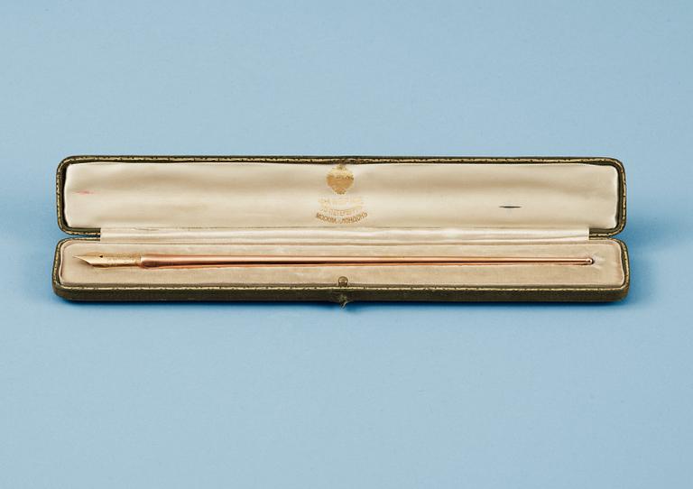 PENNSKAFT, guld, FABERGÉ, S:t Petersburg 1800-talets slut.