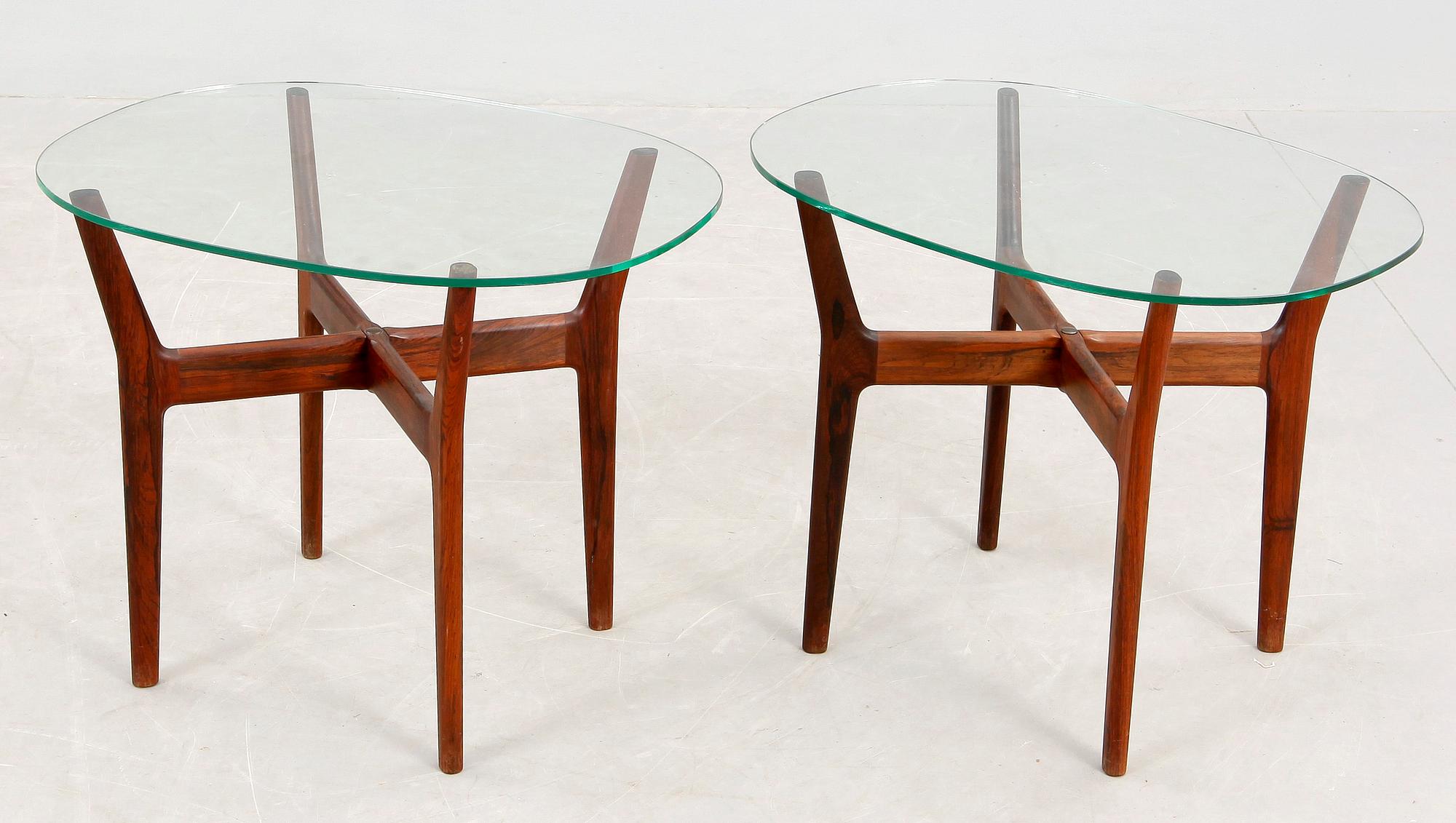 LAMPBORD, ett par, "Prisma", Alf Svensson för Bra Bohag, formgivet 1956.