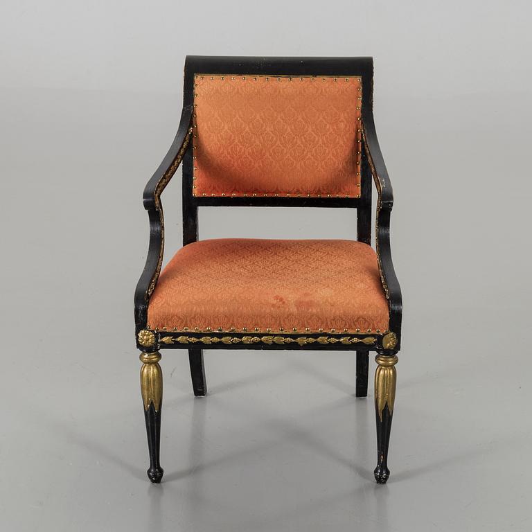 AN EARLY 19TH CENTURY  EMPIRE CHAIR.