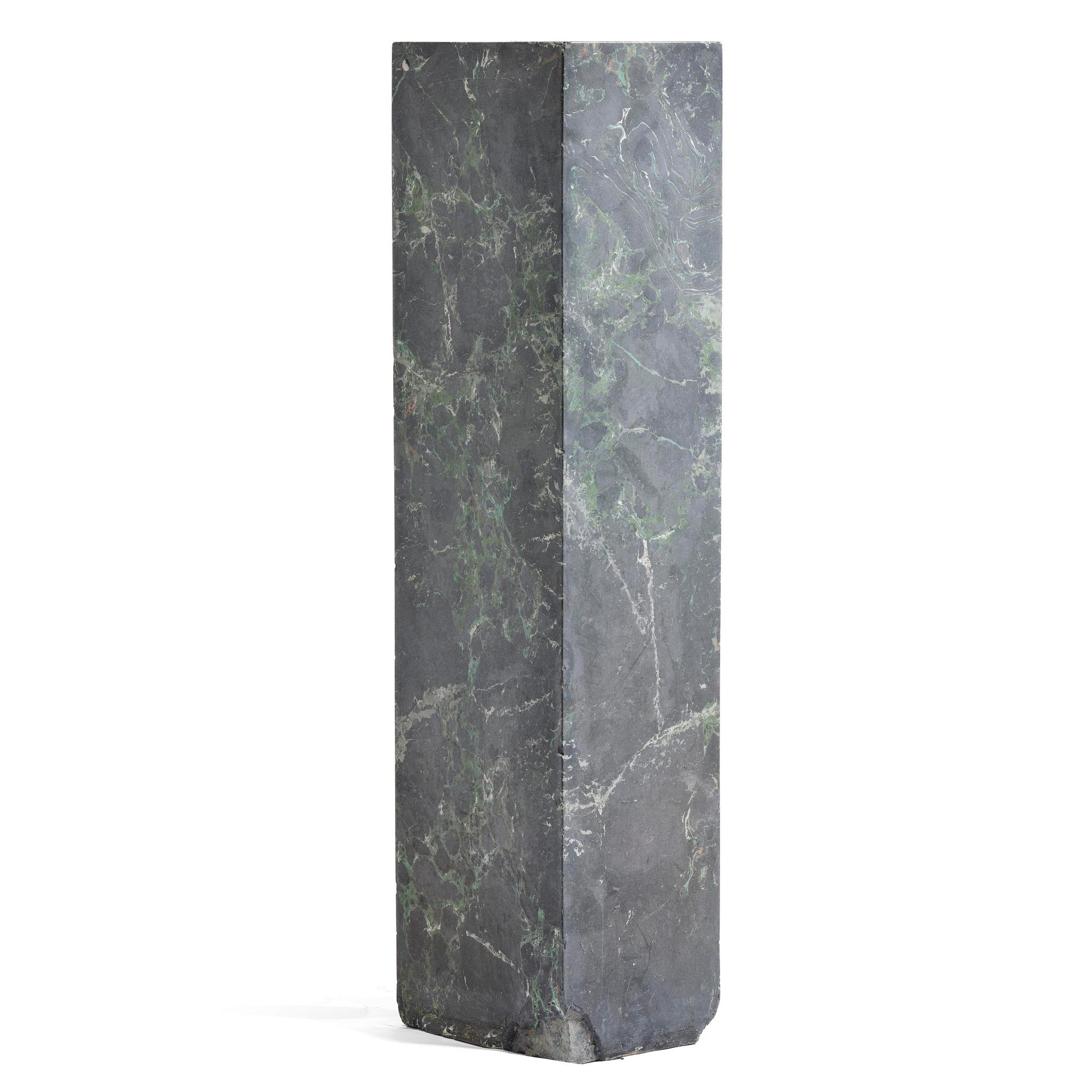 A black Scagliola 20th century column.
