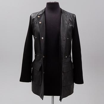 Valentino, leather jacket, size 10.