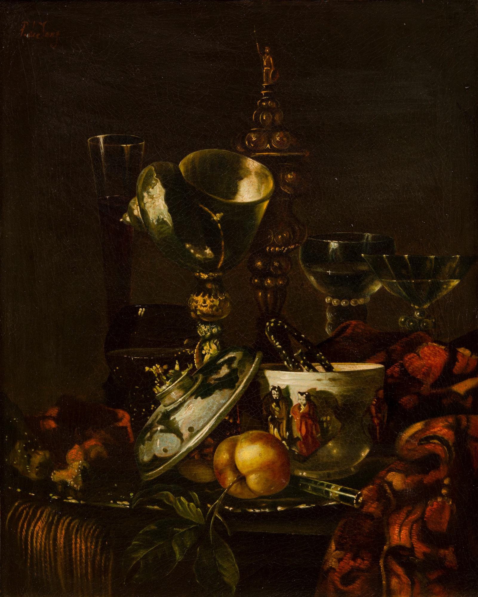 Unknown artist, oil on canvas, signed P. de Jong, early 20th century.