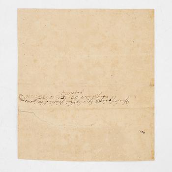 Handling signerad av Maria Aurora von Königsmarck.