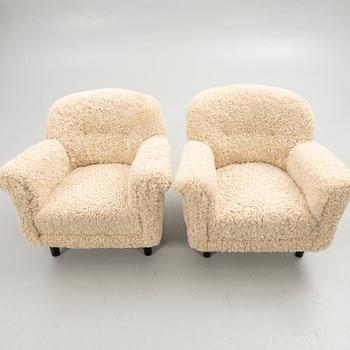 Armchairs, a pair, Swedish Modern, 1940s.