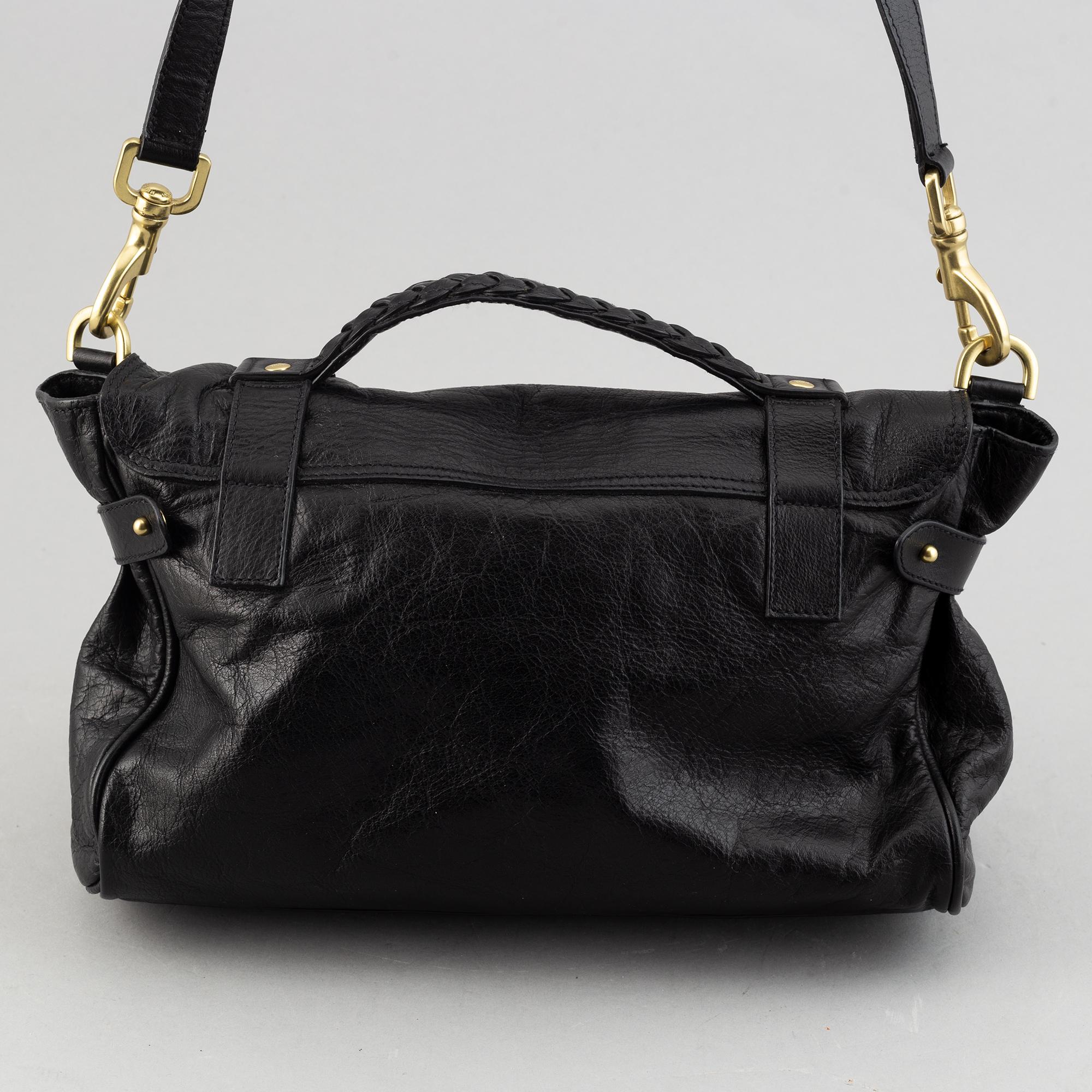Mulberry, a black leather 'Alexa' bag.