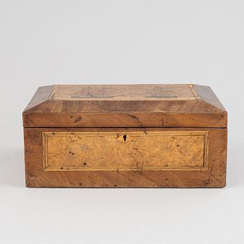 A 19th century wooden box.