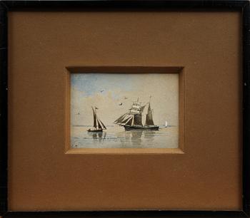 Arnold Plagemann · ARNOLD ABRAHAM PLAGEMANN, akvarell, monogramsign.