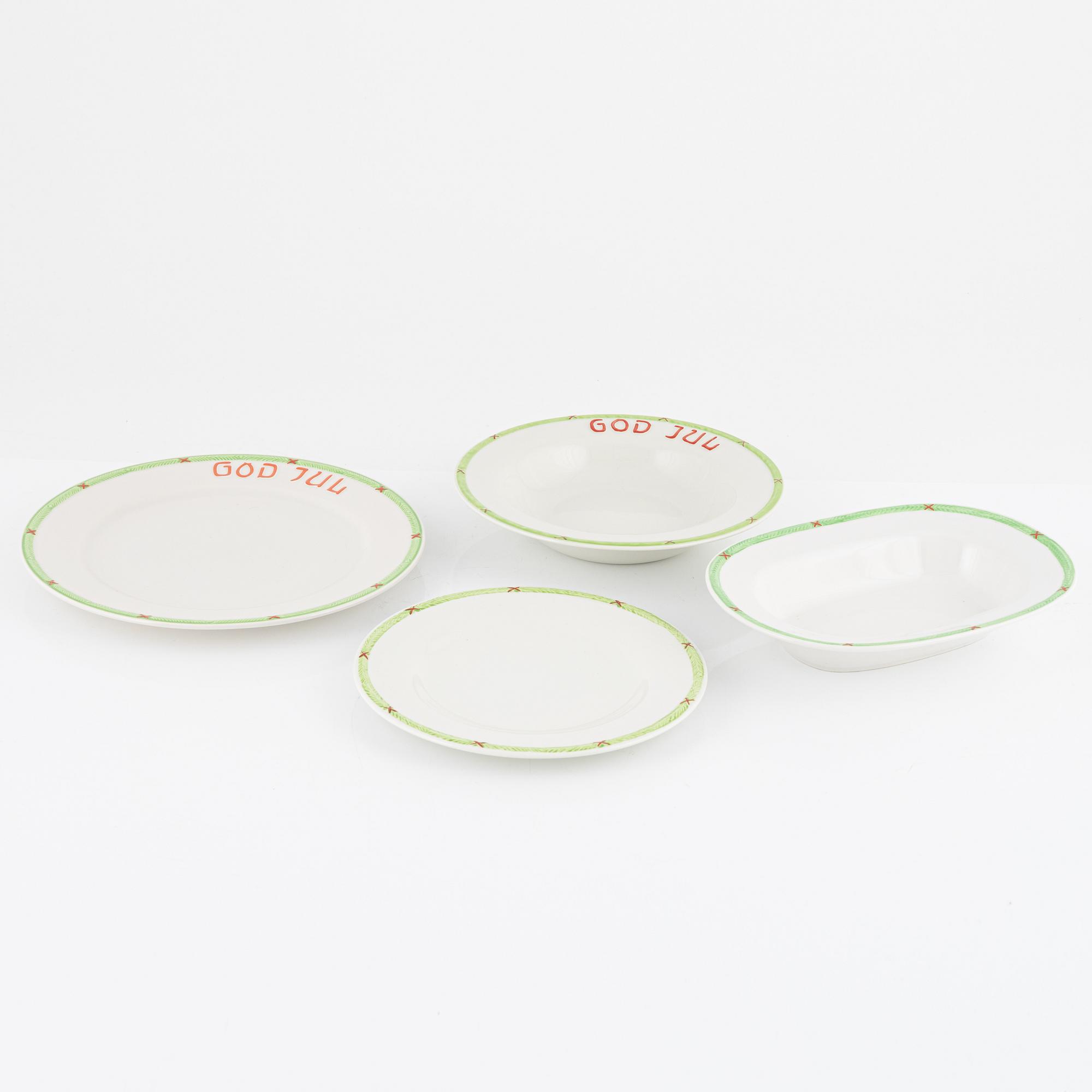 A Christmas Dinner Porcelaine Service, "God Jul", Gustavsberg. (51 pieces).