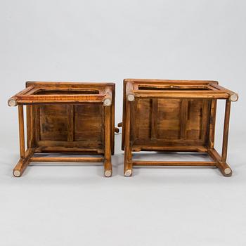 Two hardwood chairs. China. Qing dynasty. 19th century.