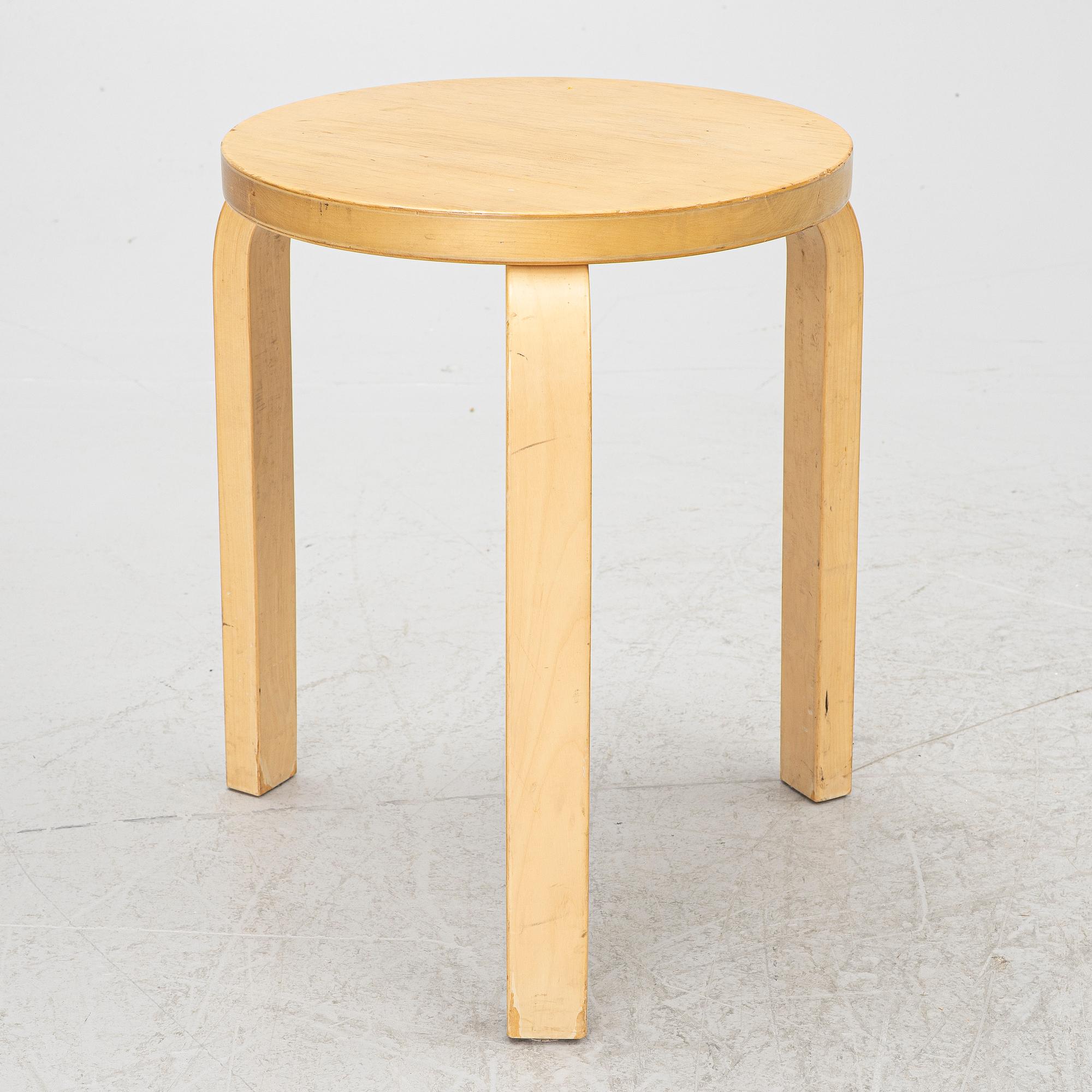 Alvar Aalto, A set of five stools, model 60, Artek, Finland.