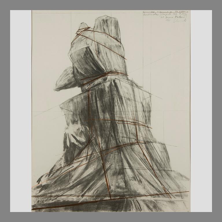 CHRISTO JAVACHEFF, WRAPPED MONUMENT TO VITTORIO EMANUELE.