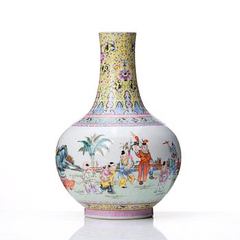 A Chinese vase, Republic with Qianlong mark.