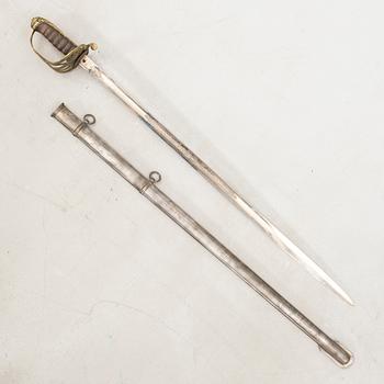 A British infantry officer's sabre 1822 pattern, with scabbard.