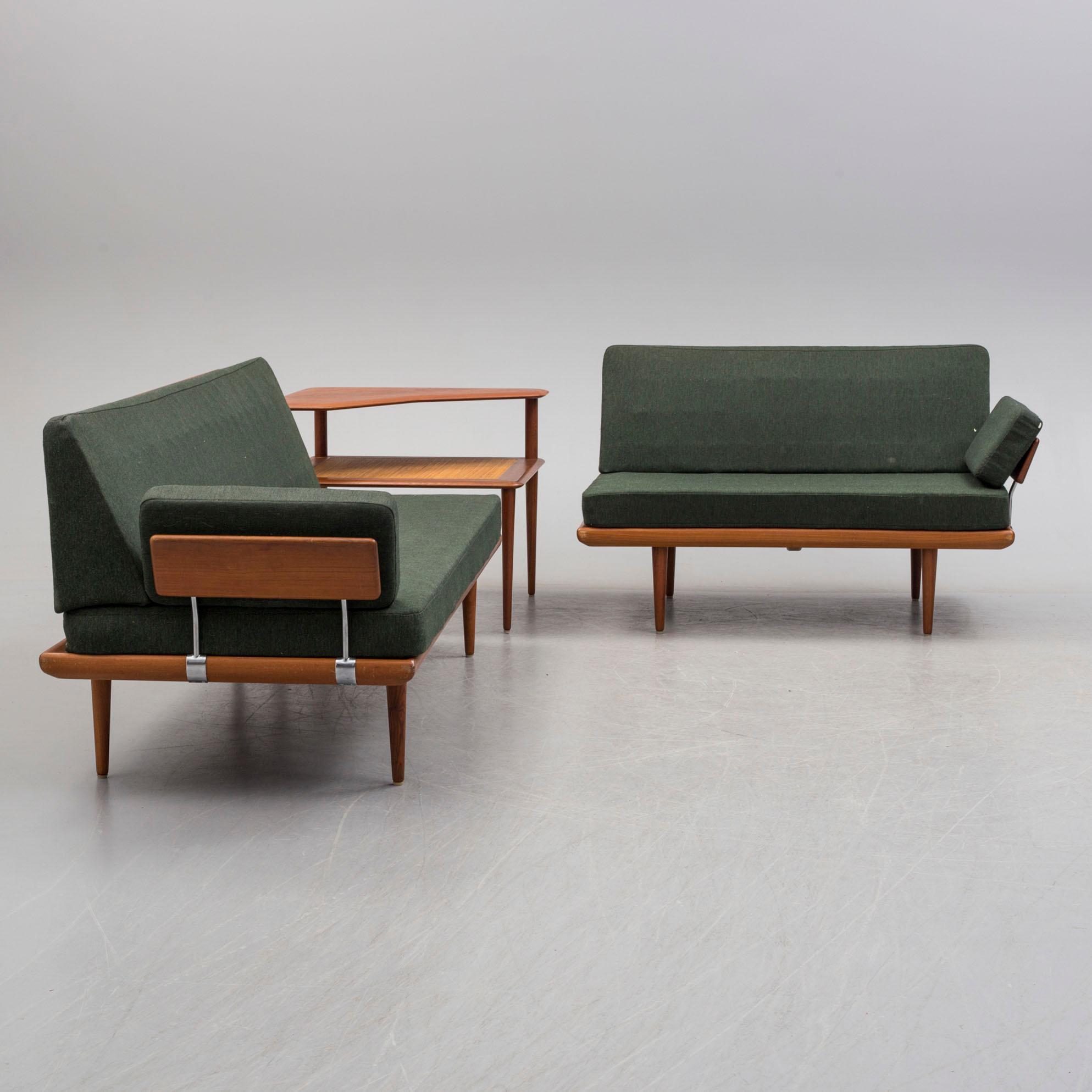 PETER HVIDT & ORLA MØLGAARD NIELSEN, a sofa group of three parts, "Minerva", France & Daverkosen, Denmark.