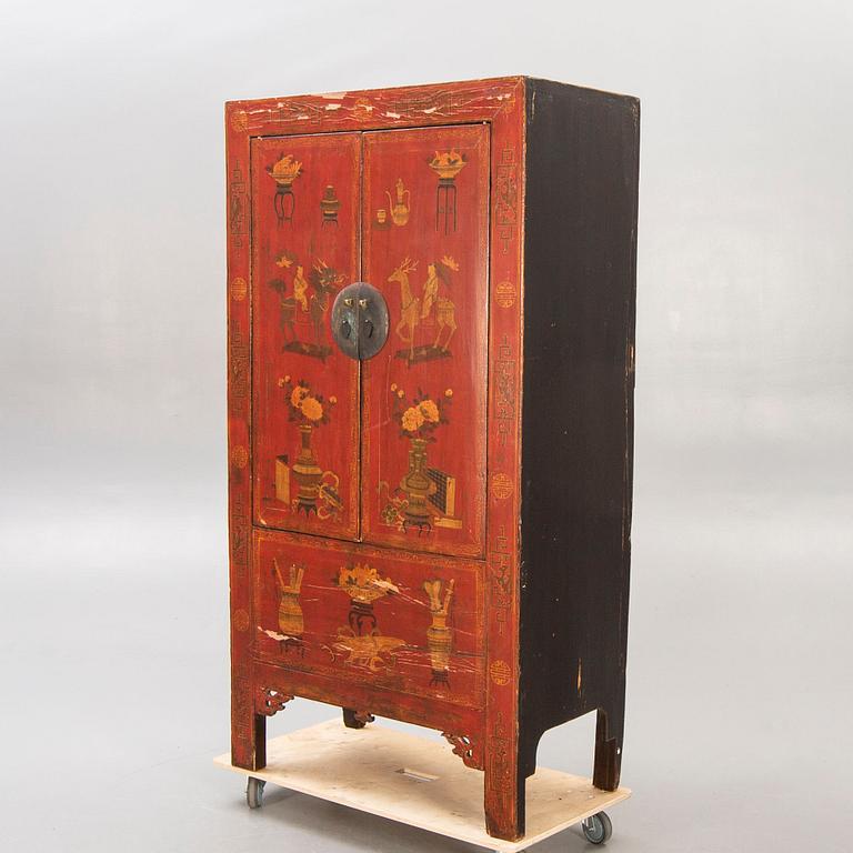 A 20th century Chinese painted wooden cabinet.