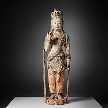 GUANYIN, träs. Qingdynastin, 16/1700-tal.