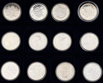Minnesmynt, 24 st, Sverige, silver, 200 kr,