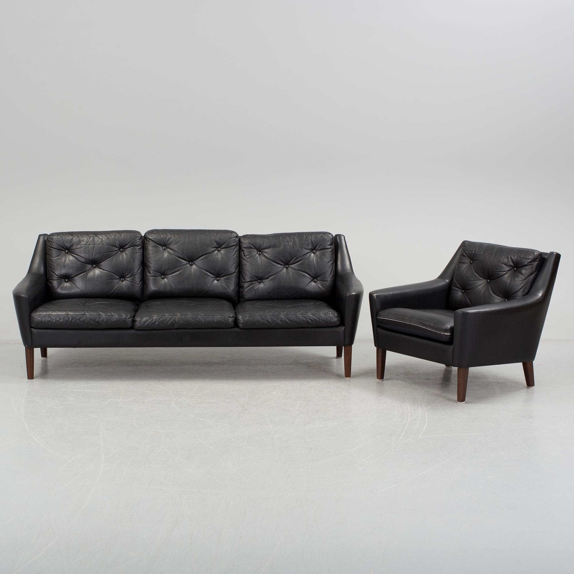 SOFFA OCH FÅTÖLJ, Dux, 1950-/60-tal.
