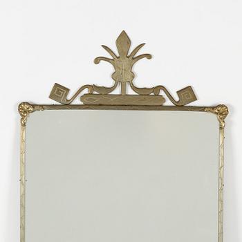 A pewter mirror, 1920's/30's.