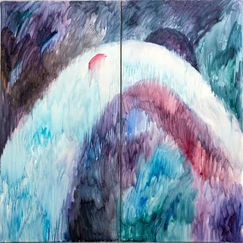 Armand Lluent, a signed diptych oil on canvas.