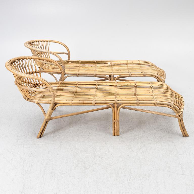 Lounge chairs, a pair, modern production.
