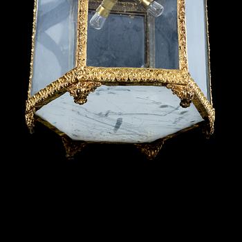 A lantern ceiling lamp, 20th century.