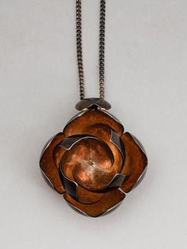 COLLIER MED HÄNGE, silver, Peter von Post, Stockholm 1971. Vikt ca 39 g.