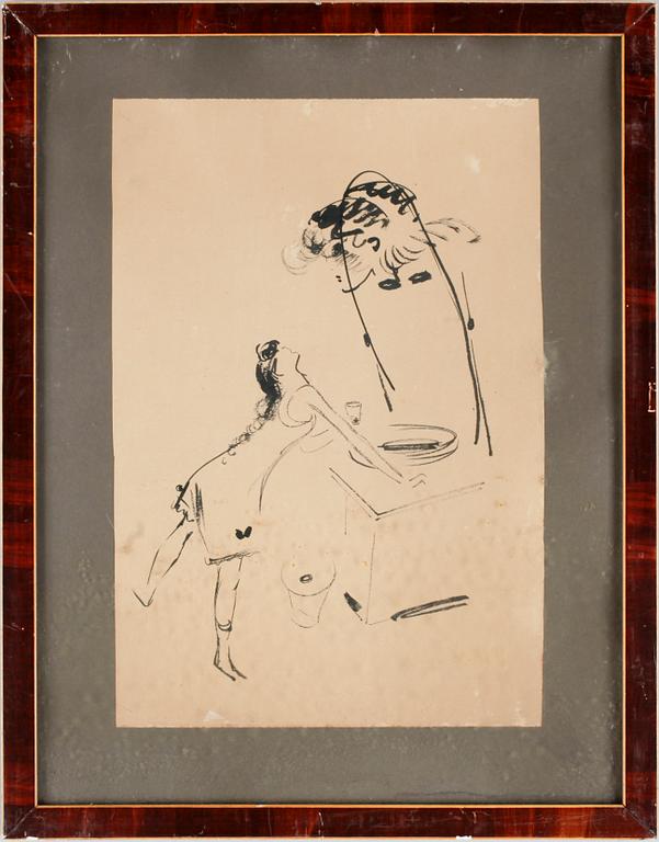 ADOLF HALLMAN, teckningar, 7 st.
