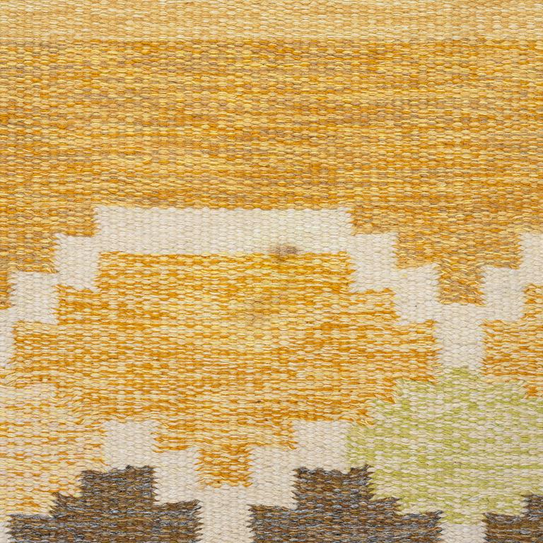 Ingegerd Silow, a flat weave rug, signed IS, c. 270 x 185 cm.