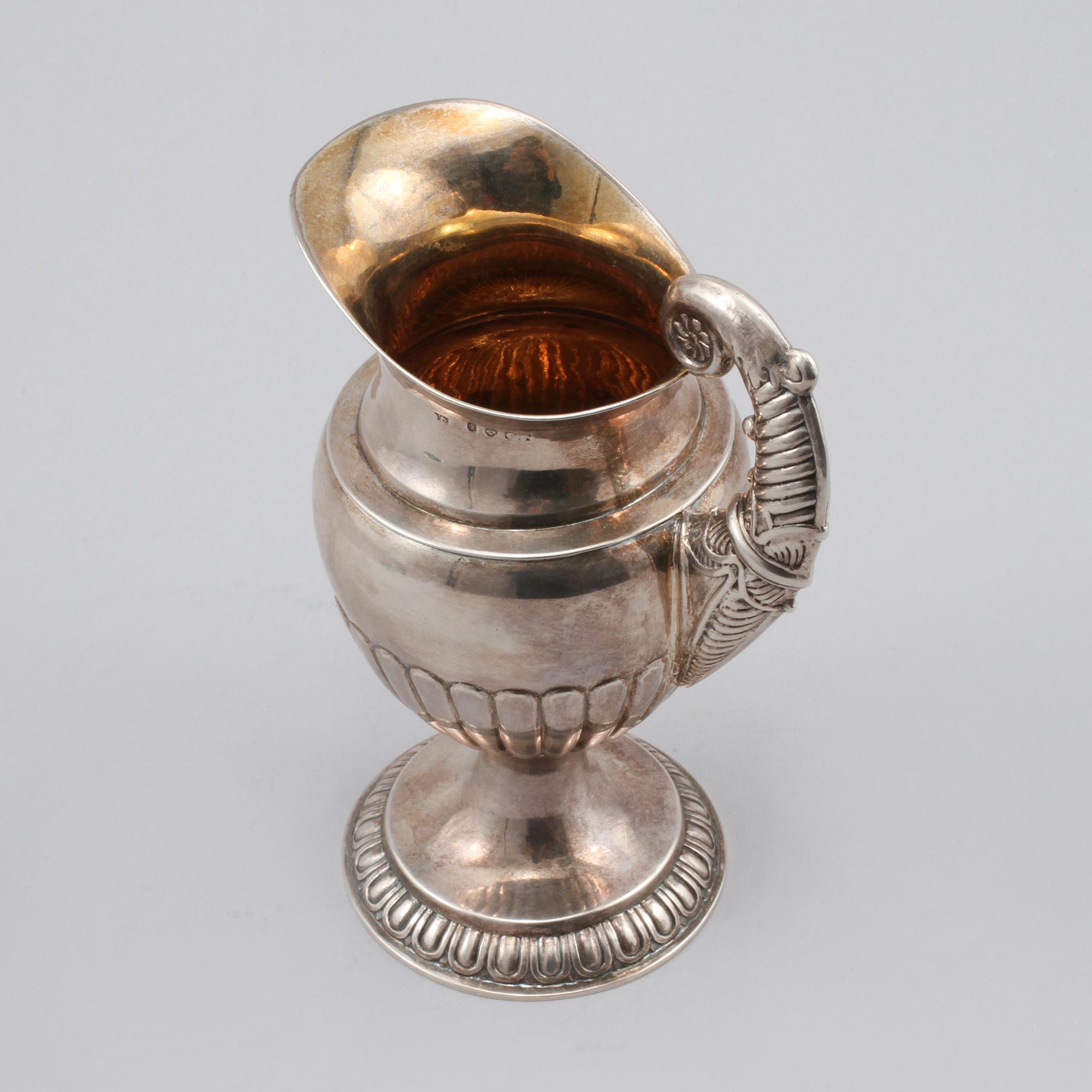 KANNA, silver, Gustaf Folcker, Stockholm, Empire, 1829, vikt 239 gram.