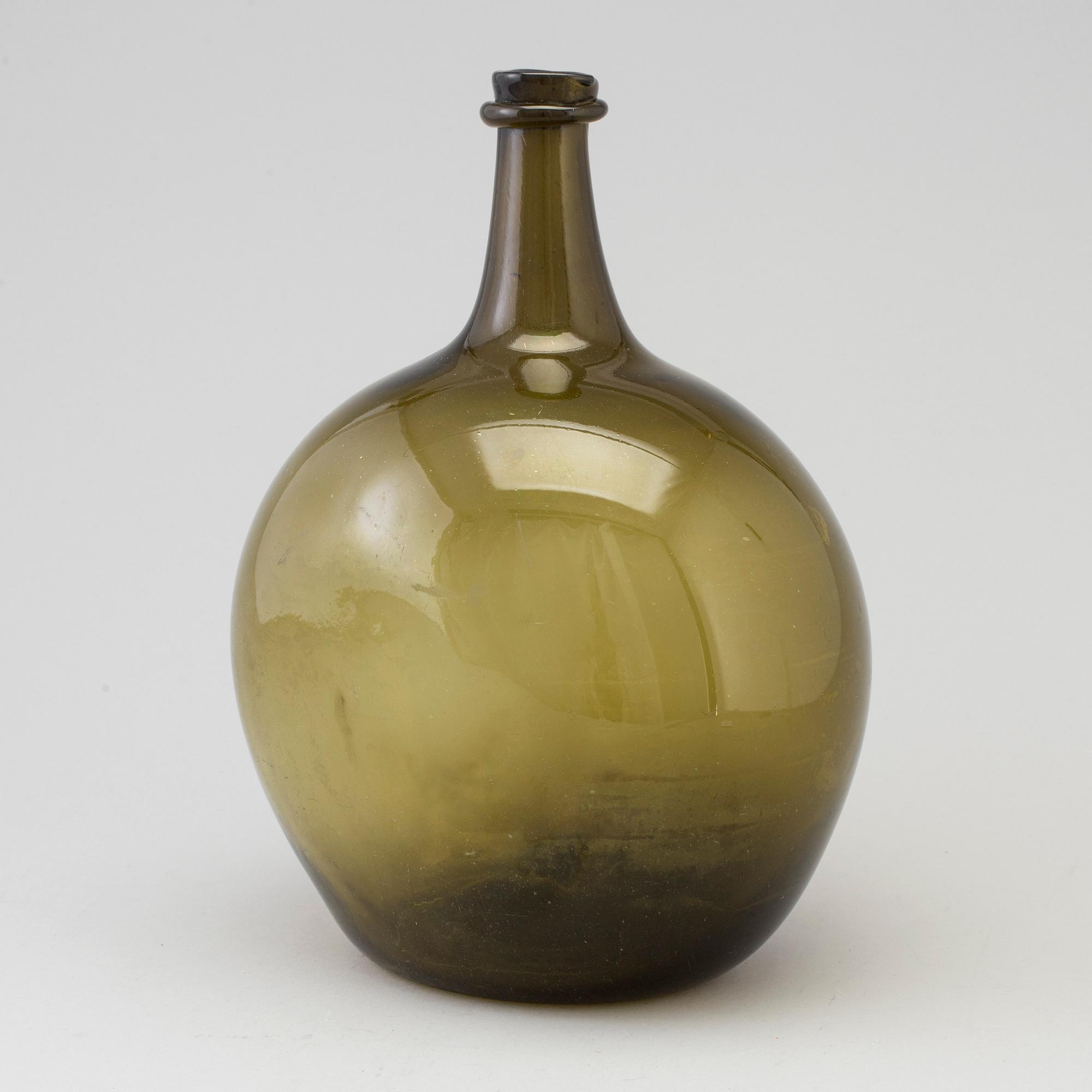 FLASKA, glas, 1700-tal.