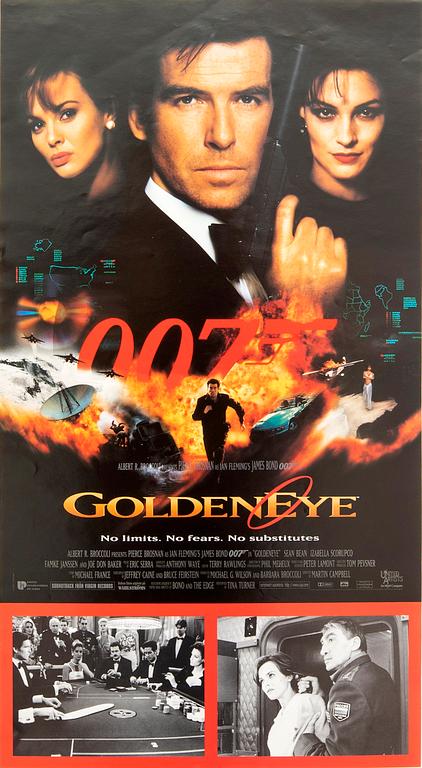 Film poster James Bond "Golden Eye" 1995.