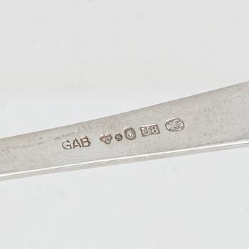 Jacob Ängman, smörgåsbestick, 24 delar, silver, "Rosenholm", GAB, Stockholm bl a 1950.