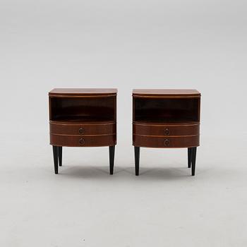 Pair of bedside tables possibly by Axel Larsson Svenska Möbelfabriken.