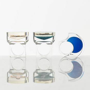 Siv Lagerström, three acrylic rings, 1970s.