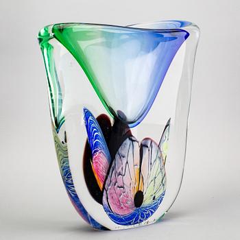 Vas, Murano, signerad, höjd 35 cm, glas.