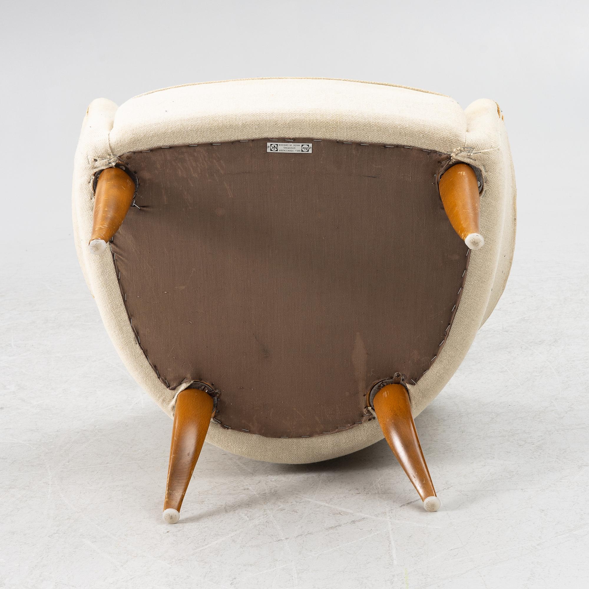 Kerstin Hörlin Holmqvist, armchair, "Stora Eva" from the series "Paradiset", Triva, Nordiska Kompaniet, mid-20th century.