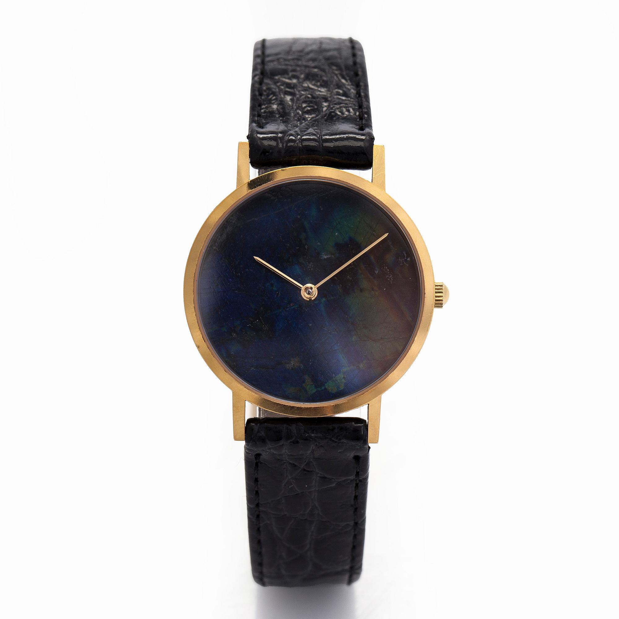 Zenith, Finlandia, wristwatch, 30 mm, spectrolite dial, gold/stainless steel, quartz.