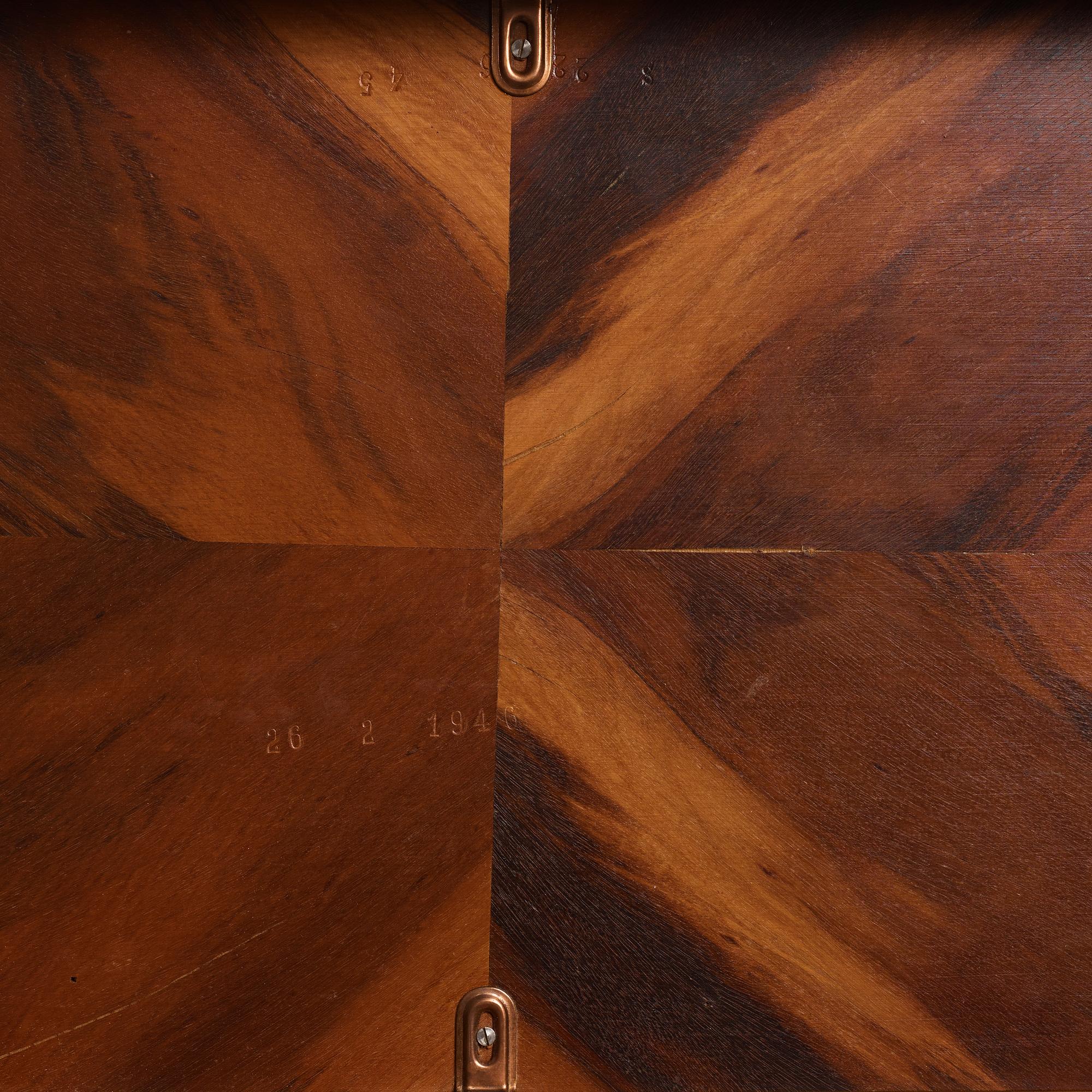 Reiners Möbelfabrik, a Swedish Grace coffee table, dated 26 2 1946.