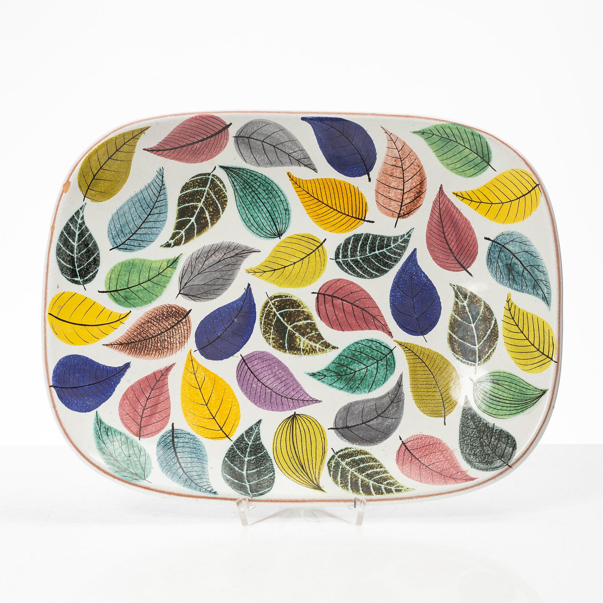 Stig Lindberg, fat, fajans, Gustavsberg Studio, signerad, 1950-60-tal.