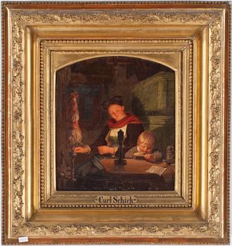 OKÄND KONSTNÄR, olja på duk, 1800-tal, ej signerad.